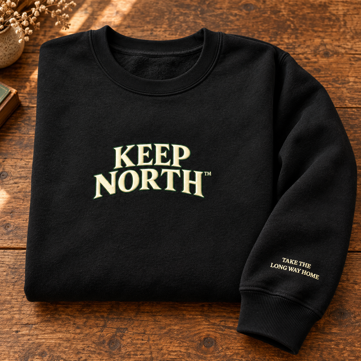 Keep North™ Take the Long Way Home Embroidered Crewneck